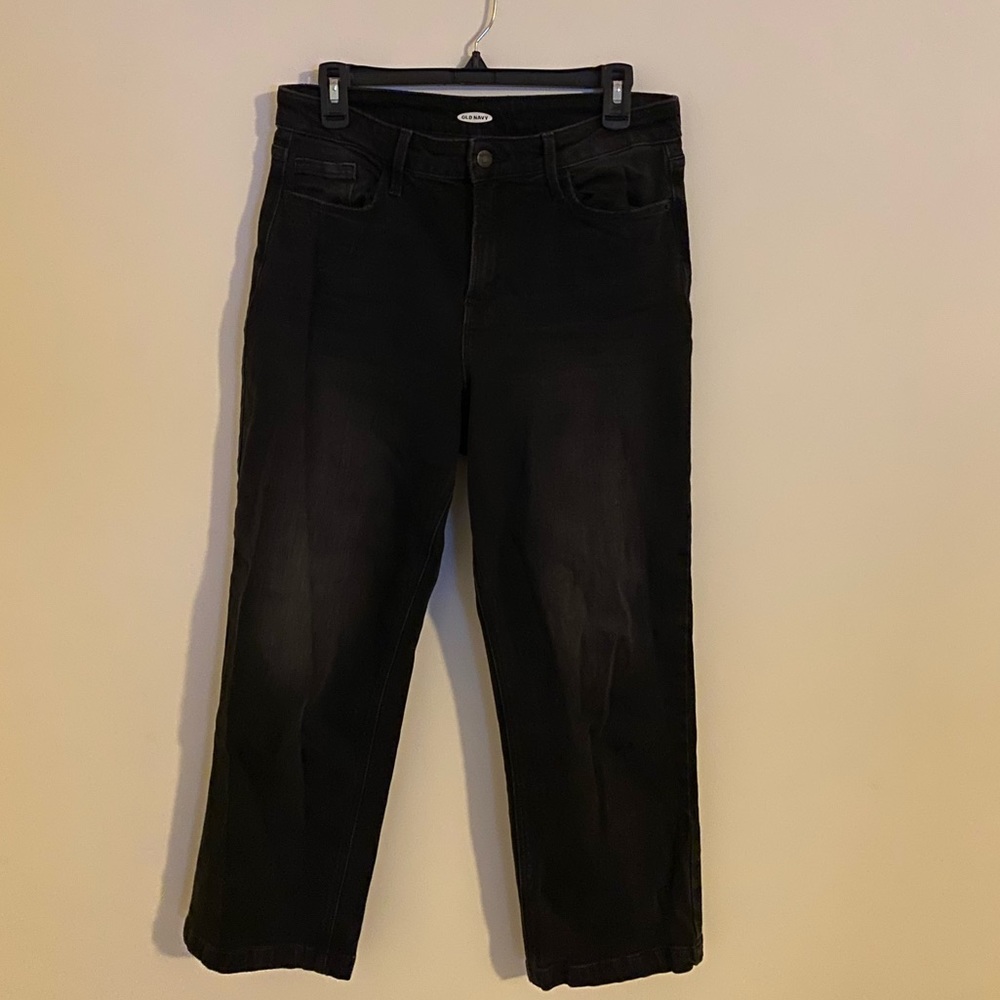 High waisted flare crop jeans